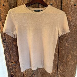 Theory Light Tan Knit Top